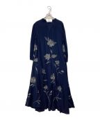 Ameri VINTAGEアメリヴィンテージ）の古着「2WAY FLOWER GARDEN DRESS」｜ネイビー