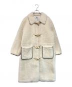 Fano Studiosファノ ストゥディオズ）の古着「Horn buckle fur duffle coat」｜ホワイト