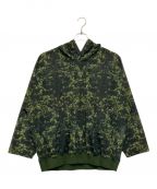 TOGA VIRILISトーガ ビリリース）の古着「Sheer jersey print hoodie」｜グリーン