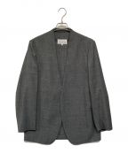 Martin Margiela 10マルタン・マルジェラ 10）の古着「NO COLLAR JACKET WOOL FLANNEL.」｜ブラック