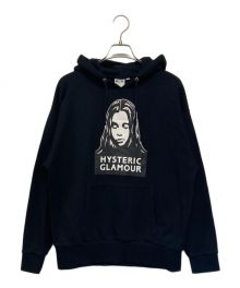 X-GIRL×Hysteric Glamour（エックスガール×ヒステリックグラマー）の古着「コラボプルオーバーパーカー」｜ブラック