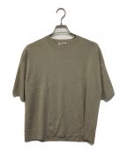 AURALEEオーラリー）の古着「WASHABLE WOOL RIB KNIT TEE」｜ベージュ