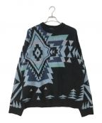 PENDLETON×B:MING by BEAMSペンドルトン×ビーミングバイビームス）の古着「総柄ニット」｜ネイビー