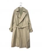 BLURHMSブラームス）の古着「Gabardine Double Belt Trench Coat」｜ベージュ