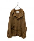 tac:tacタクタク）の古着「COTTON SILK JERSEY PIPING JACKET」｜ブラウン