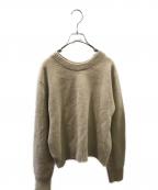 CLANE×SuzuHiroseクラネ×スズヒロセ）の古着「W FACE CENTER SLIT KNIT TOPS」｜ベージュ