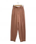 6(ROKU) BEAUTY&YOUTHロク ビューティーアンドユース）の古着「GEORGETTE TUCK PANTS」｜ピンク