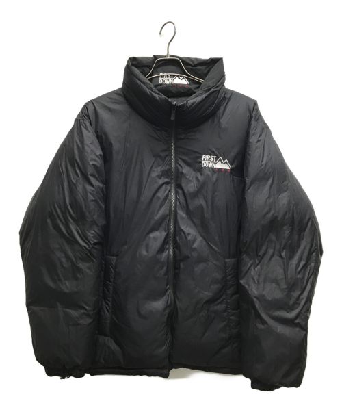 FIRST DOWN（ファーストダウン）FIRST DOWN (ファーストダウン) BUBBLE DOWN JACKET MICROFT ブラック サイズ:XLの古着・服飾アイテム