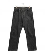 A.PRESSEアプレッセ）の古着「Washed Denim Pants」｜ブラック