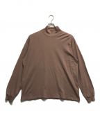 AURALEEオーラリー）の古着「LUSTER PLAITING HI NECK L/S TEE」｜ピンク