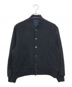 URUウル）の古着「FANCY TWEED   VARSITY JACKET / バーシティジャケット / ファンシーツイード」｜ネイビー