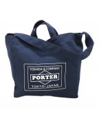 PORTER×LOWERCASEポーター×ロウワーケース）の古着「2WAYキャンバスショルダーバッグ」｜ネイビー