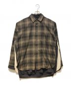 steinシュタイン）の古着「OVERSIZED LAYERED FLANNEL SHIRT」｜ブラウン