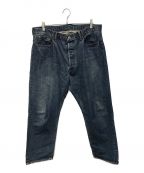 A.PRESSEアプレッセ）の古着「Washed Denim Wide Pants」｜ブルー