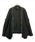 BLACK COMME des GARCONSブラック コムデギャルソン）の古着「Zip-Off Panel Shirt」｜ブラック