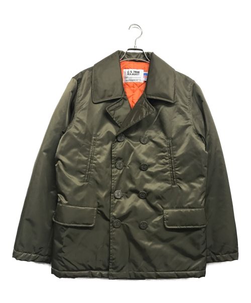 NIGOLD by UNITED ARROWS（ニゴールドバイユナイテッドアローズ）NIGOLD by UNITED ARROWS (ニゴールドバイユナイテッドアローズ) Schott (ショット) PEA JACKET オリーブ サイズ:XLの古着・服飾アイテム