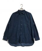 MARKAWAREマーカウェア）の古着「COMFORT FIT SHIRTS ORGANIC COTTON CORDUROY/コンフォート　フィット　シャツ　オーガニック　コットン　コーデュロイ」｜ネイビー