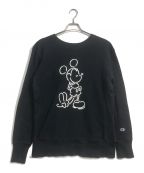 Champion REVERSE WEAVE×DISNEYチャンピオン リバース ウィーブ×ディズニー）の古着「クルーネックスウェット」｜ブラック