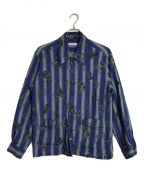 MATSUFUJIマツフジ）の古着「RARE THINGS PRINT JACKET」｜ブルー