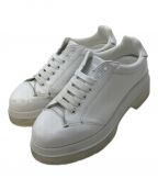 MM6 Maison Margielaエムエムシックス メゾンマルジェラ）の古着「MM6 Maison Margiela　　レザーローカットスニーカー　　S59WQ0058」｜ホワイト