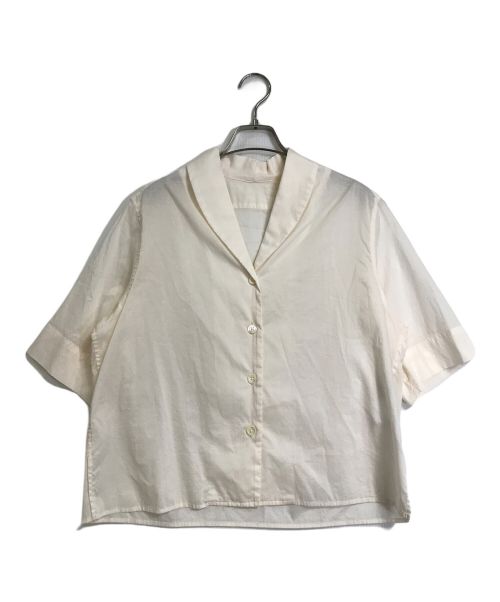 MARGARET HOWELL（マーガレットハウエル）MARGARET HOWELL (マーガレットハウエル) 20SS/SHEER COTTON SHIRT シアーコットンシャツ　半袖　S/S ピンク サイズ:1の古着・服飾アイテム