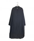 STUDIO NICHOLSONスタジオ ニコルソン）の古着「PIAF -DRY DRAPE TWILL SHIRT DRESS」｜ネイビー