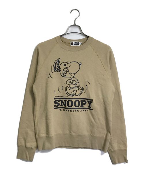 A BATHING APE（アベイシングエイプ）A BATHING APE (アベイシングエイプ) SNOOPY (スヌーピー) プリントスウェット ベージュ サイズ:Mの古着・服飾アイテム