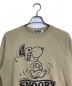 A BATHING APE (アベイシングエイプ) SNOOPY (スヌーピー) プリントスウェット ベージュ サイズ:M：13000円