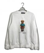 POLO RALPH LAURENポロ・ラルフローレン）の古着「Polo Bear Fleece Sweatshirt ポロベアスウェット」｜ホワイト