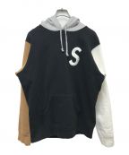 SUPREMEシュプリーム）の古着「S Logo Colorblocked Hooded Sweatshirt」｜ブラック