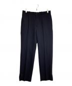 AURALEEオーラリー）の古着「HARD TWIST WOOL DOBBY SLIT SLACKS」｜ネイビー