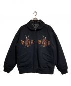 TENDERLOINテンダーロイン）の古着「MELTON VERSITY JKT」｜ブラック