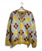 Needlesニードルズ）の古着「MOHAIR CARDIGAN ARGYLE」｜スカイブルー