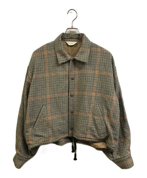 jieda（ジエダ）jieda (ジエダ) HOUND'S TOOTH COACH JACKET ブラウン サイズ:1の古着・服飾アイテム