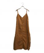 AURALEEオーラリー）の古着「WASHED LINEN SLIP DRESS」｜ブラウン