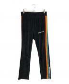 Palm Angelsパーム エンジェルス）の古着「RAINBOW CHENILLE TRACK PANTS」｜ブラック