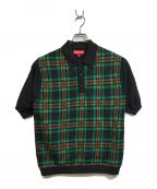 SUPREMEシュプリーム）の古着「Plaid Knit S/S Polo」｜グリーン