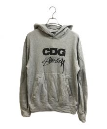 CDG×stussy（シーディージー×ステューシー）の古着「HOODED SWEATSHIRT」｜グレー