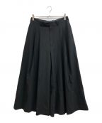 LAD MUSICIANラッドミュージシャン）の古着「WOOL GABARDINE 2TUCK CROPPED WIDE SLACKS」｜ブラック