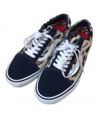 VANS×SUPREMEバンズ×シュプリーム）の古着「「Leopard Old Skool」スニーカー」｜ネイビー×ベージュ