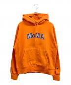 MoMA×Champion REVERSE WEAVEモマ×チャンピオン リバース ウィーブ）の古着「パーカー」｜オレンジ