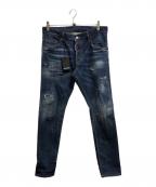 DSQUARED2ディースクエアード）の古着「DARK TOPPA WASH SKATER JEANS」｜インディゴ