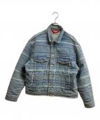 SUPREMEシュプリーム）の古着「Layered Denim Trucker Jacket」｜ブルー