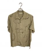 OLD JOE & Co.オールドジョー）の古着「ORIGINAL PRINTED OPEN COLLAR SHIRTS (DRAWING) S/S」｜ベージュ