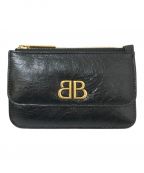 BALENCIAGAバレンシアガ）の古着「Monaco Long Coin and Card Holder With Flap」｜ブラック