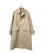 AURALEEオーラリー）の古着「WASHED DOUBLE CLOTH LONG COAT」｜ベージュ