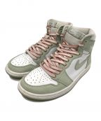 NIKEナイキ）の古着「WMNS AIR JORDAN 1 RETRO HIGH OG SEAFOAM GREEN」｜ホワイト×グリーン