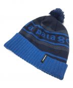 Patagoniaパタゴニア）の古着「Powder Town Beanie」｜ブルー×ネイビー