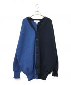 COMME des GARCONS SHIRTコムデギャルソンシャツ）の古着「Lochaven of Scotland oversize cardigan」｜ネイビー×ブルー