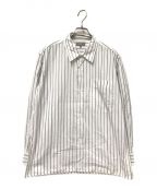 MARGARET HOWELLマーガレットハウエル）の古着「TRIPLE STRIPE COTTON POPLIN SHIRTS」｜ホワイト